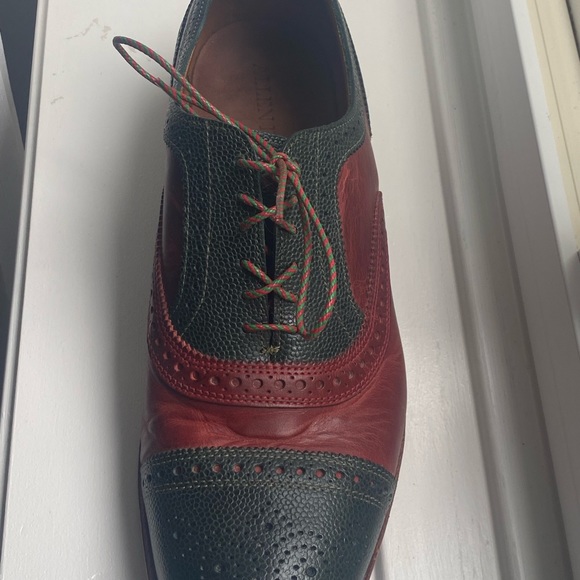 Allen Edmonds Men’s Holiday Shoes, Red & Green - Like new! 10 EEE - Picture 6 of 9